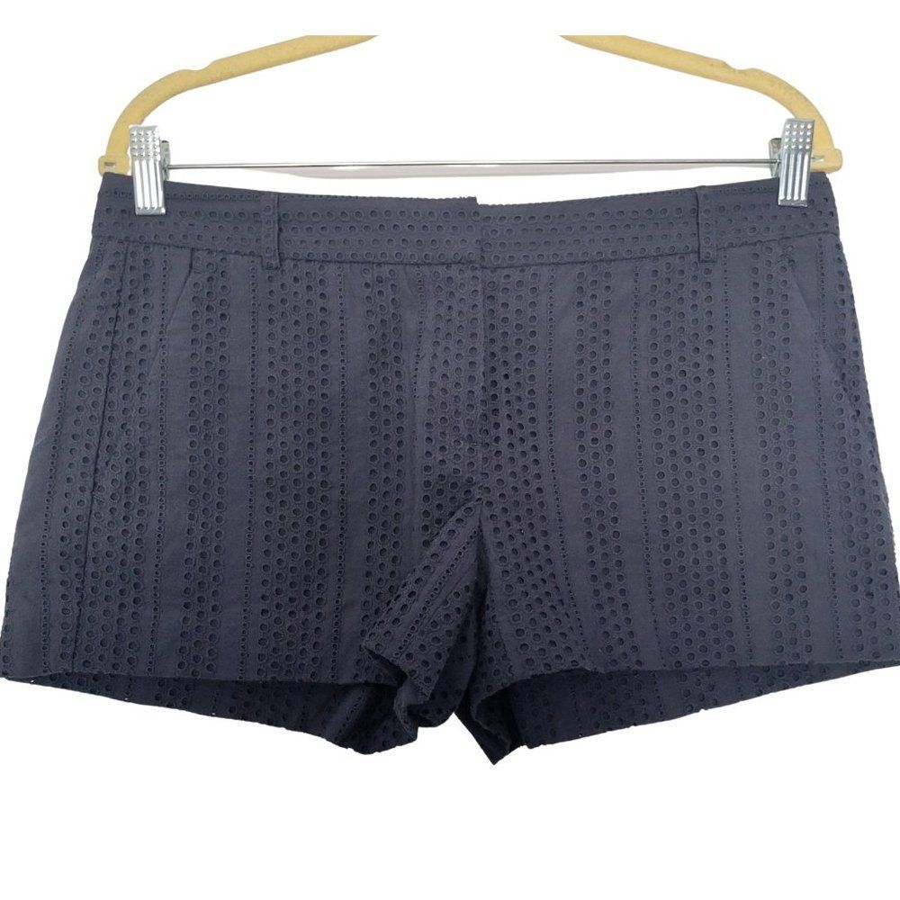 Theory Revolve Paulen B Women’s Navy Eyelet Shorts Size 6